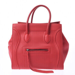 Celine Luggage Phantom Red Calfskin Handbag